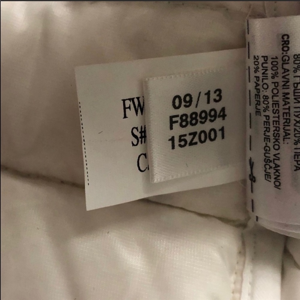 NWT Adidas White Down Puffer Jacket Small - Sample - Picture 14 of 15